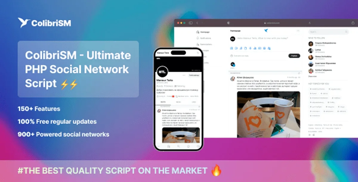 ColibriSM v1.4.3 - The Ultimate Social Network PHP Script