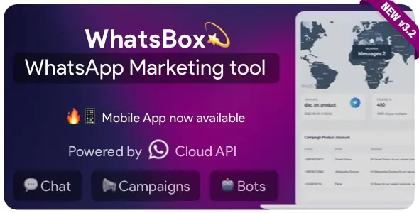 WhatsBox v3.4 - The WhatsApp Marketing - Bulk Sender, Chat, Bots, SaaS